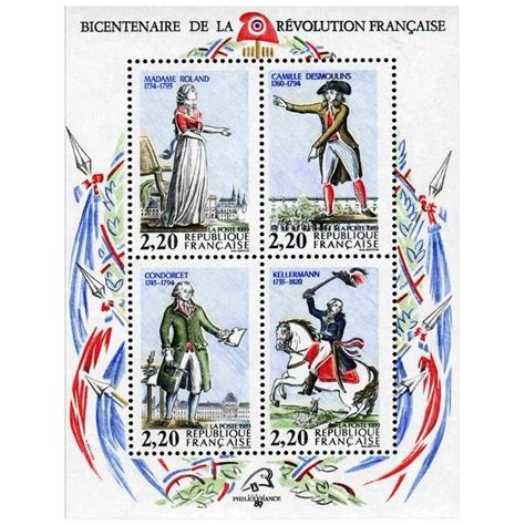 Bloc feuillet de timbres N10 Révolution neuf Philantologie