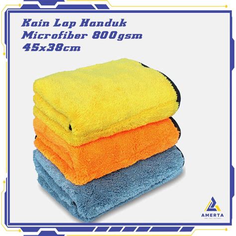 Jual Kain Lap Handuk Microfiber 800gsm 45 X 38 Cm Multi Color Kota