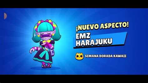 Brawl Stars Me Compro La Skin De Emz Harajuku Con Blines Youtube