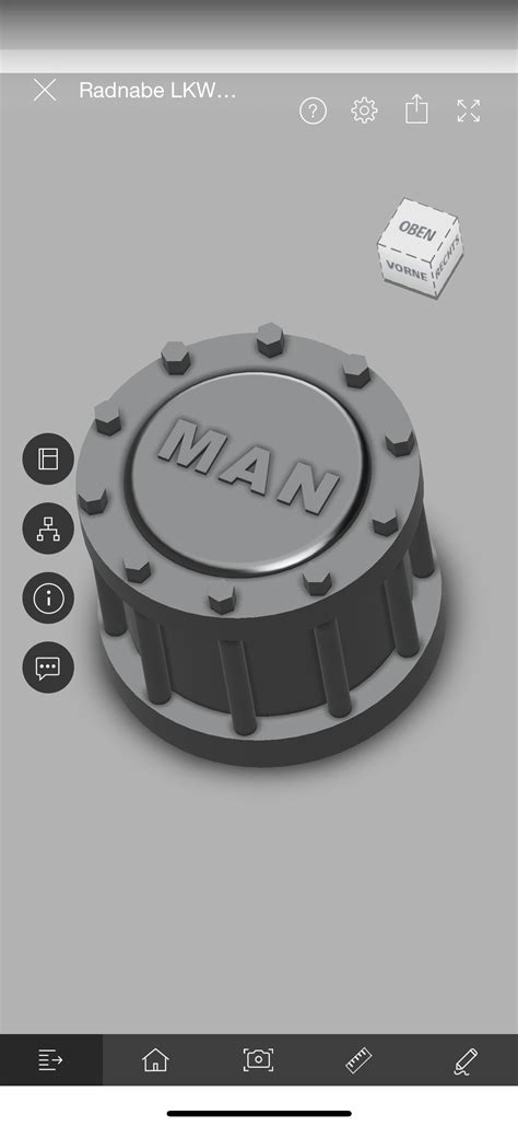 3MF file Radnaben Abdeckung für Tamiya LKW MAN TGX 1 14 3D print