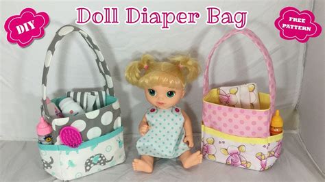 How To Make Doll Diaper Bag For Baby Alive Or Reborn Free DIY Pattern