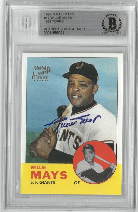 Lot Detail Willie Mays Autographed Topps Reprint