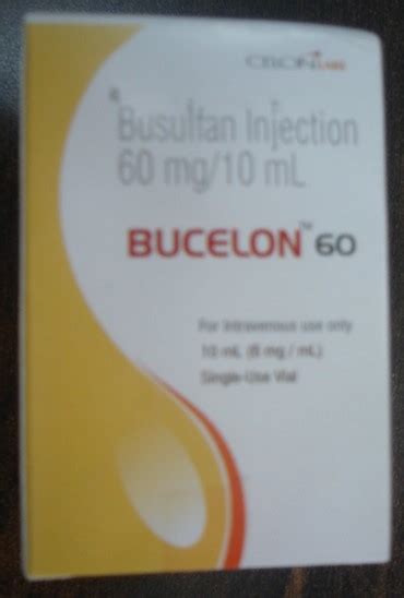 Buy Busulfan Injection Bucelon Mg Ml By Celon Laboratories Pvt