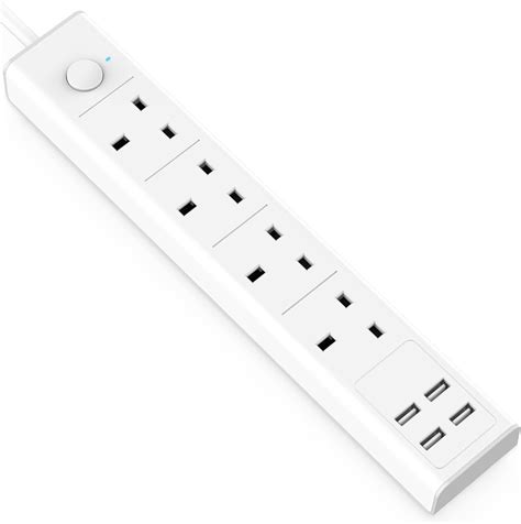 Extension Lead With Usb Slots 4 Way Sockets Outlets 4 Usb Ports 13a