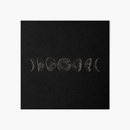 Realistic Moon Phases Art Board Print By Trish Eqdesign Redbubble