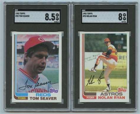 1982 Topps 30 Tom Seaver SGC 8 5 NM MT And 90 Nolan Ryan SGC 8 NM MT