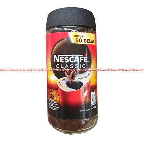 Jual Nescafe Classic 100gr Kopi Nescafe Klasik Bubuk Kemasan Botol Kaca Beling Nescafe Coffee