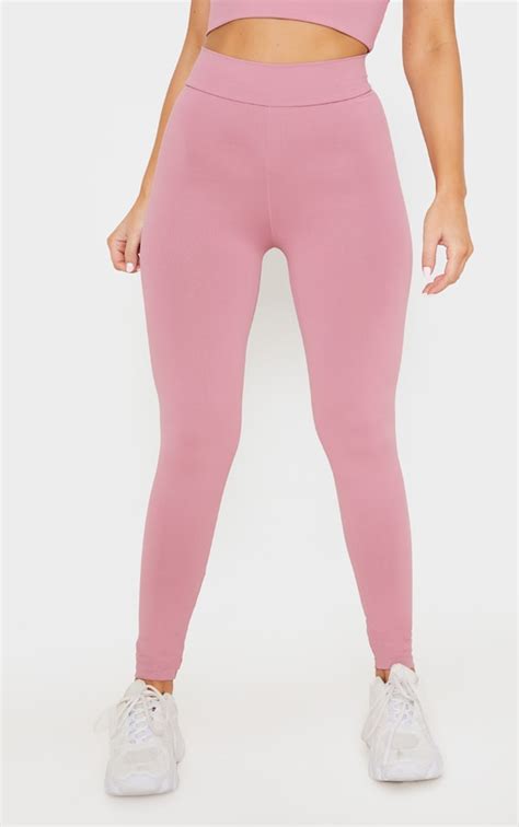 Dusty Pink Yoga Luxe High Waist Gym Leggings Prettylittlething Usa