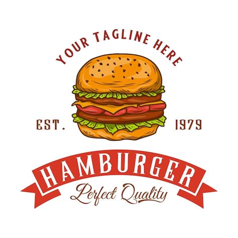 Dise O De Logotipo De Hamburguesa Vintage Su Etiqueta Dise O De Men