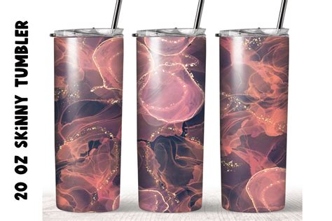 Marble Glitter 20 Oz Skinny Tumbler Wrap Graphic By Jaiprakana · Creative Fabrica