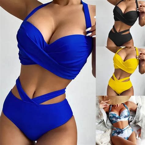 MAILLOT DE BAIN taille haute bikini fendu acier élégant maillots de