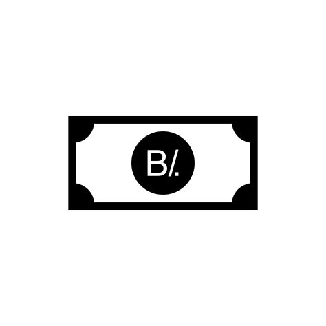Panama Currency Symbol, Panamanian Balboa Icon, PAB Sign. Vector