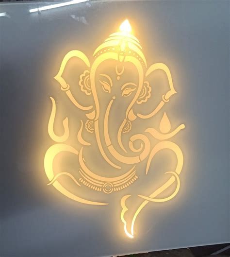 Glass & Acrylic Square Ganpati Decoration Led Light Box at Rs 1000/sq ...