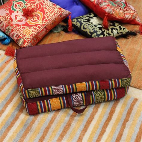 Folding Tibetan Meditation Cushion Thedharmashop