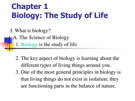 Ppt Chapter 1 Biology The Study Of Life Powerpoint Presentation Id