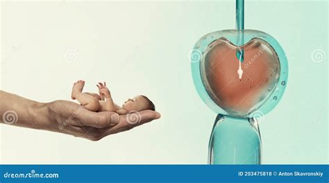 Concept Of Artificial Insemination Or Fertility Treatment Stock Photo