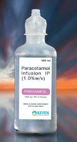 Paramol Paracetamol Infusion Ip W V For Hospital Packaging