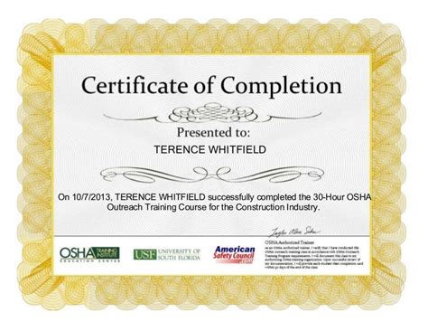 Osha 30 Hour Certification