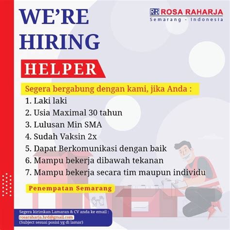 Lowongan Helper Gudang AtmaGo