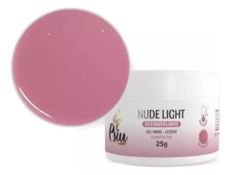 Gel Unha Hard Psiu Nude Light 25 Gr Led Uv Autonivelante Parcelamento