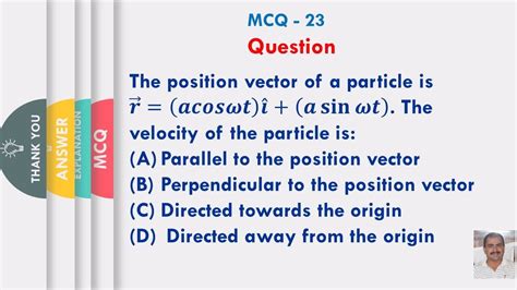 The Position Vector Of A Particle Is The