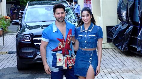 Janhvi Kapoor Varun Dhawan Arrived At Juhu Pvr For Bawaal