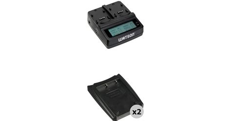 Watson Duo LCD Charger Kit With 2 Battery Adapter Plates For