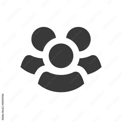 People Icon Vector Or Person Group Pictogram Black And White Staff