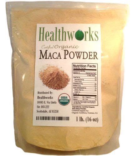 Healthworks Wild Organic Peruvian Maca Root Powder Wildcrafted Raw