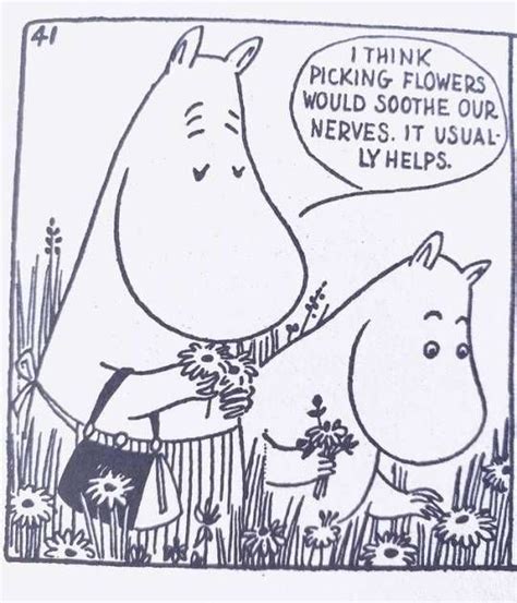 Tales From Moominvalley Moomin Cute Illustration Picking Flowers