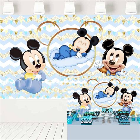 Baby Mickey Mouse Baby Shower Decorations Backdrop Baby Mickey Mouse