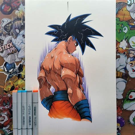 GOKU ULTRA INSTINCT V1 ORIGINAL ART SIGNED | Atomic Studios