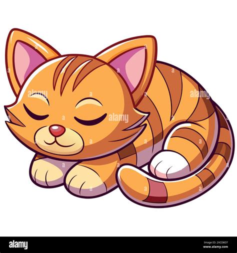 Bay Cat Sleeps Vector Kawaii Ai Generated Image Clipart Cartoon