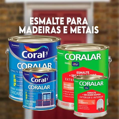 Tinta Esmalte Sint Tico Coral Madeira E Metal L Coralar Exterior