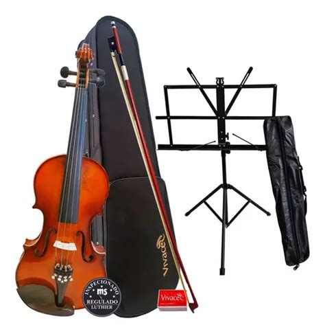 Violino 4 4 Vivace Be44 Kit Arco Estojo Breu Estante