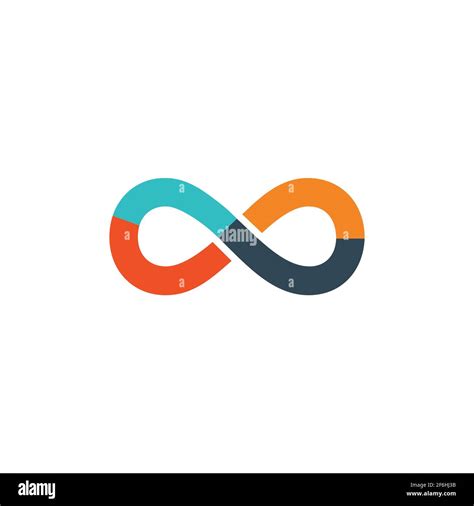 Infinity Loop Timeline Infographic With 4 Options Or Steps Stock