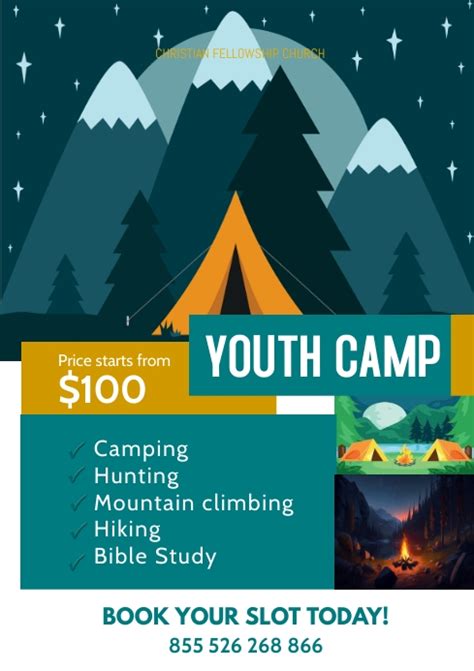 Church Youth Camp Template Postermywall