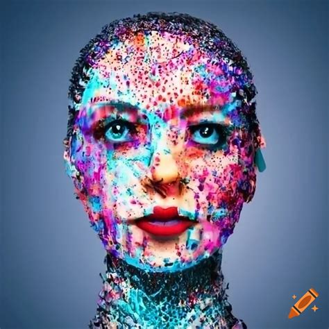 Digital Art Of A Womans Face Made Of Code On Craiyon