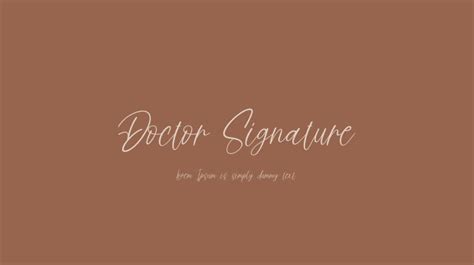 Doctor Signature Font : Download Free for Desktop & Webfont