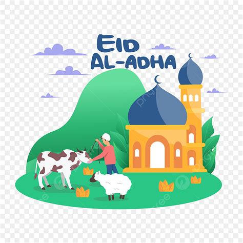 Hình ảnh Minh Họa Gradient Eid Al Adha PNG Eid Al Adha Dốc Vẽ Tay