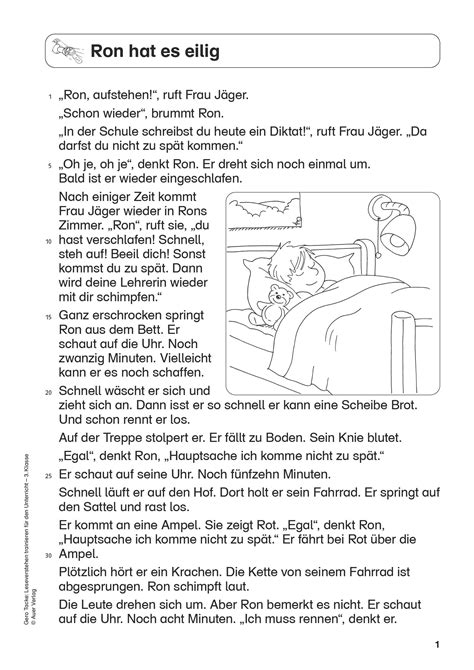 Grundschule Unterrichtsmaterial Deutsch Lesen und Textverständnis