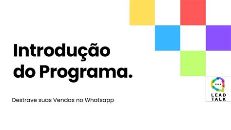 Introdução do Programa Destrave suas Vendas pelo Whatsapp YouTube