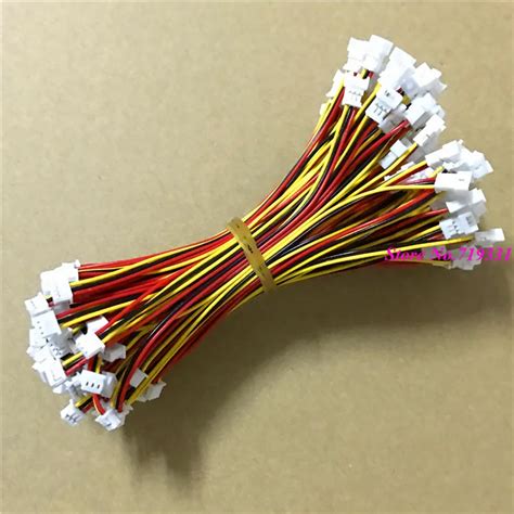 100pcs Micro Mini Jst 125mm 3pin Female To Male Connector With Wire Jst 125 3 Pin Connector