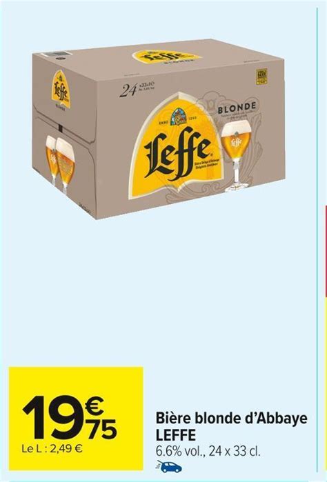 Promo Leffe Bi Re Blonde Dabbaye Chez Carrefour Market