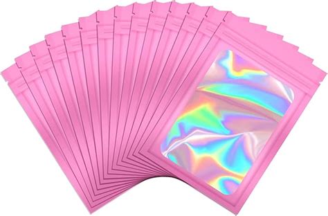 Pieces Smell Polyester Film Proof Bags Holographic Packaging Bags