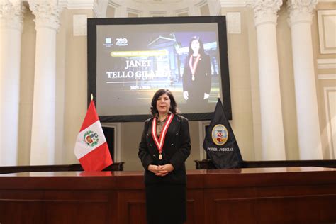 Janet Tello Fue Elegida Como La Nueva Presidenta Del Poder Judicial