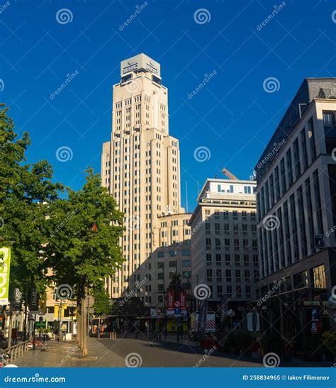 Antwerp, Belgium - August 06, 2022: Boerentoren Officially KBC Tower is Historic Tall Building ...