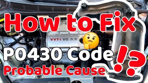 How To Fix P0430 Code And Probable Cause Youtube