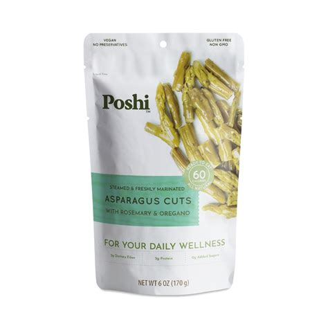 Poshi Steamed & Marinated Asparagus, Rosemary & Oregano | Thrive Market