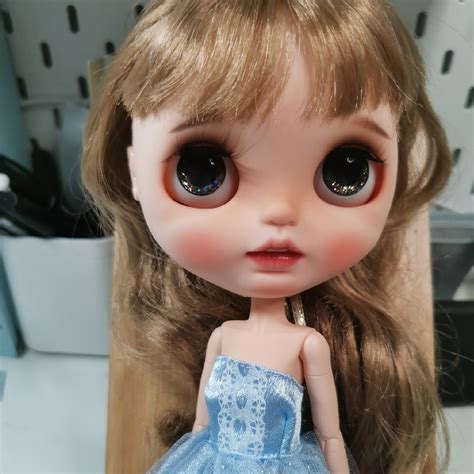 Neo Blyth Boneca Nbl Personalizado Rosto Brilhante Cabelo Preto